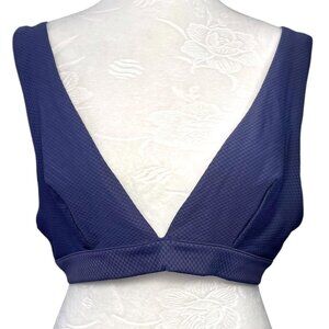& Other Stories Navy Textured Bikini Top Size 10 NWT